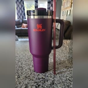 Stanley Plum Purple 40 oz. Travel Mug with Handle and Purple Straw